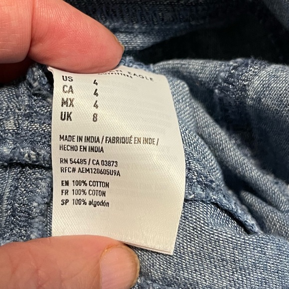 American Eagle High Waisted Crop Wide Leg Pants Size 4 - Picture 4 of 4